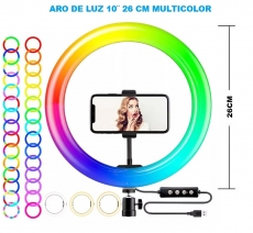 ARO DE LUZ 26CM MULTICOLOR