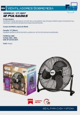 VENTILADOR DE MESA Y SUELO 12 PULGADA 50W