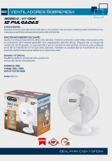 VENTILADOR DE MESA 12 PULGADA 50W