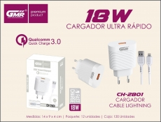 CARGADOR USB CON CABLE USB A LIGHTNING 1M