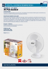 VENTILADOR DE MESA 16 PULGADA 60W