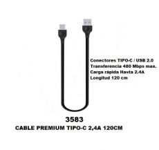 GMR PREMIUM CABLE TIPO-C 2.40A 120CM