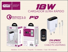 CARGADOR PARA MOVIL IPHONE A TIPO-C  CON 2 SALIDAS 18W