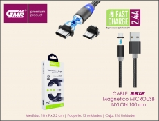 GMR PREMIUM CABLE MICRO USB MAGNTICO 2,4A 100CM