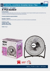 VENTILADOR DE MESA Y SUELO 9 PULGADA 35W